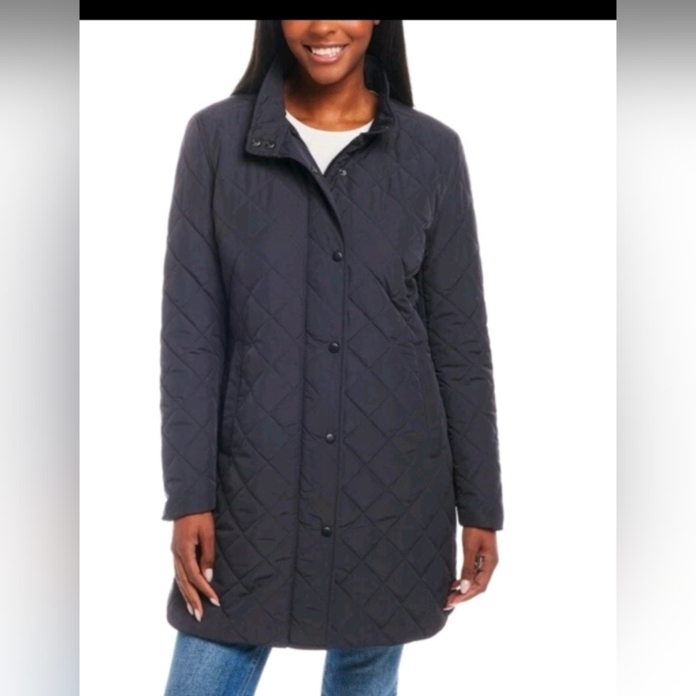 WEATHERPROOF Coat Women’s Hooded Quilted Storm Cuffs Pockets